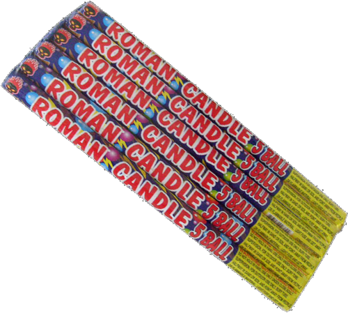 5 Ball Roman Candle (6 Pack)